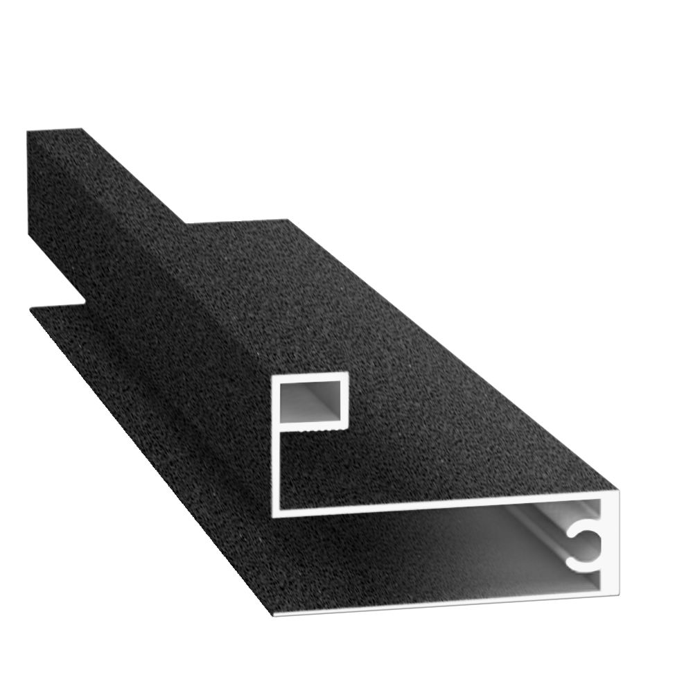  Профиль горизонтальный нижний С КАМЕРОЙ Черный муар 6 м (узкая система) (10)