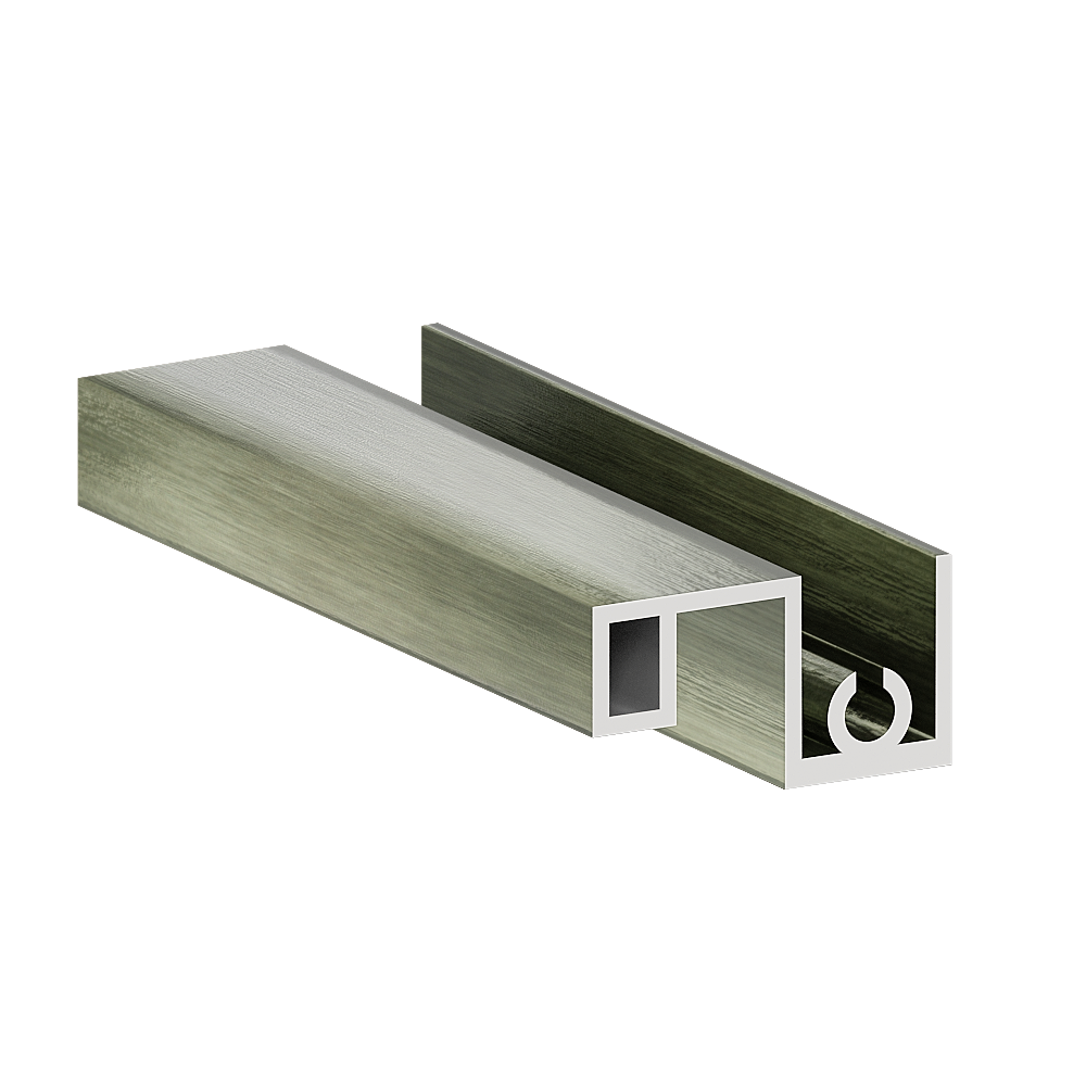  Профиль горизонтальный верхний С КАМЕРОЙ Шампань брашед 6 м (узкая система) (16)