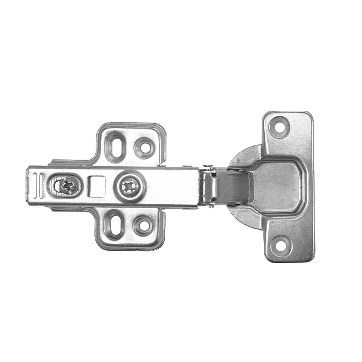 ПЕТЛЯ ДЛЯ ДВЕРЦЫ ШКАФА SOFT CLOSING (НАКЛАДНАЯ) (4 отверстия) 83гр. (200)