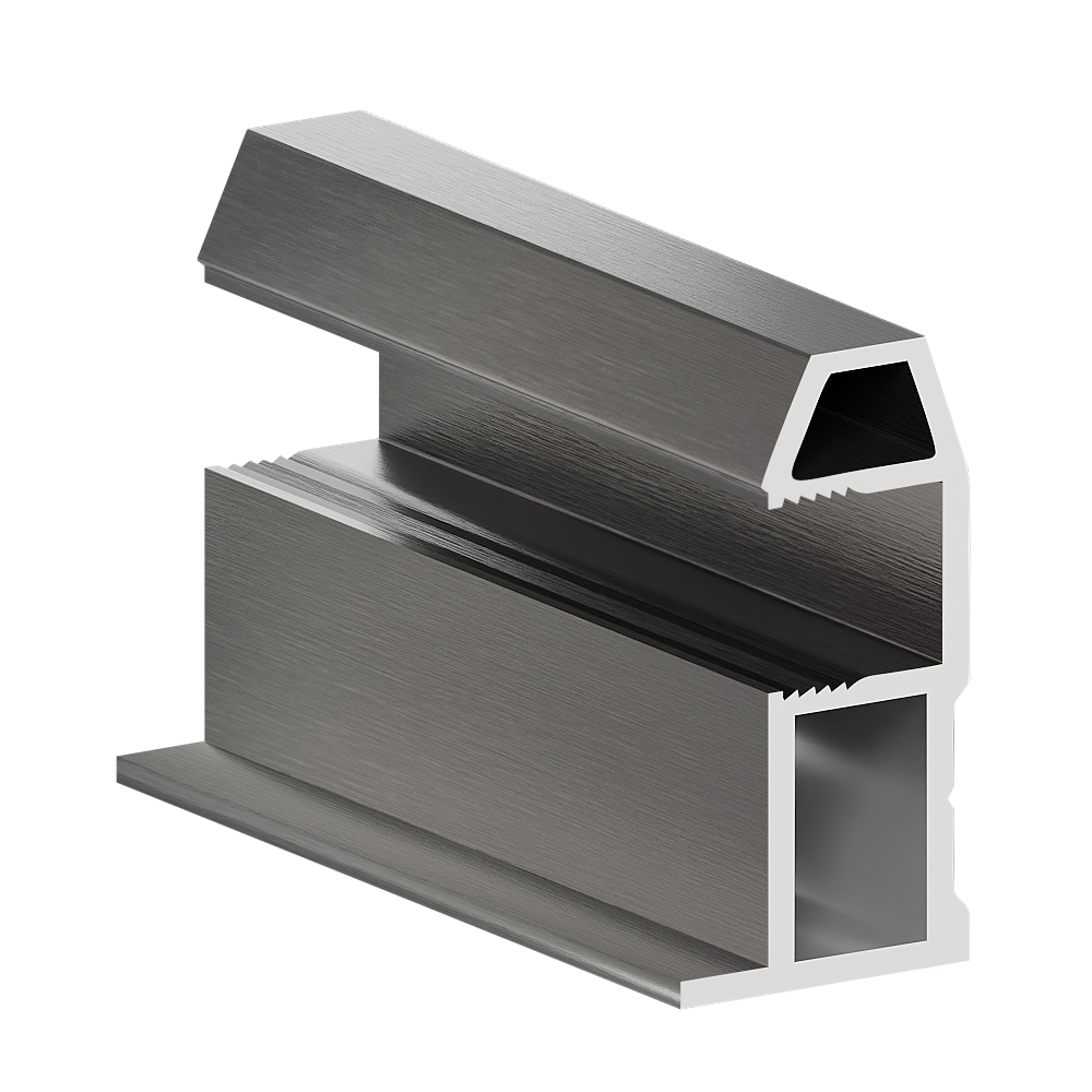 Профиль ручка ЭЛЕГАНТА Графит брашед 5,4 м (12)