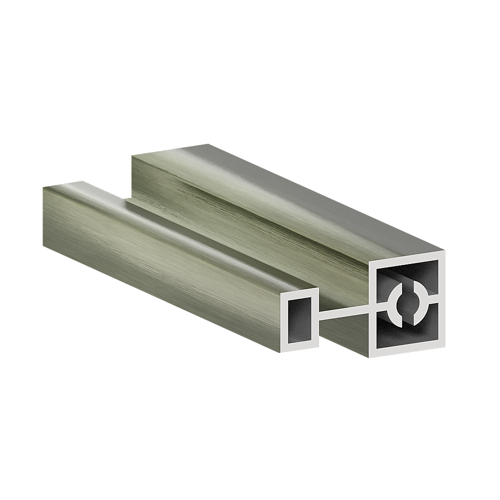  Профиль горизонтальный средний С КАМЕРОЙ Шампань брашед 6 м (узкая система) (16)