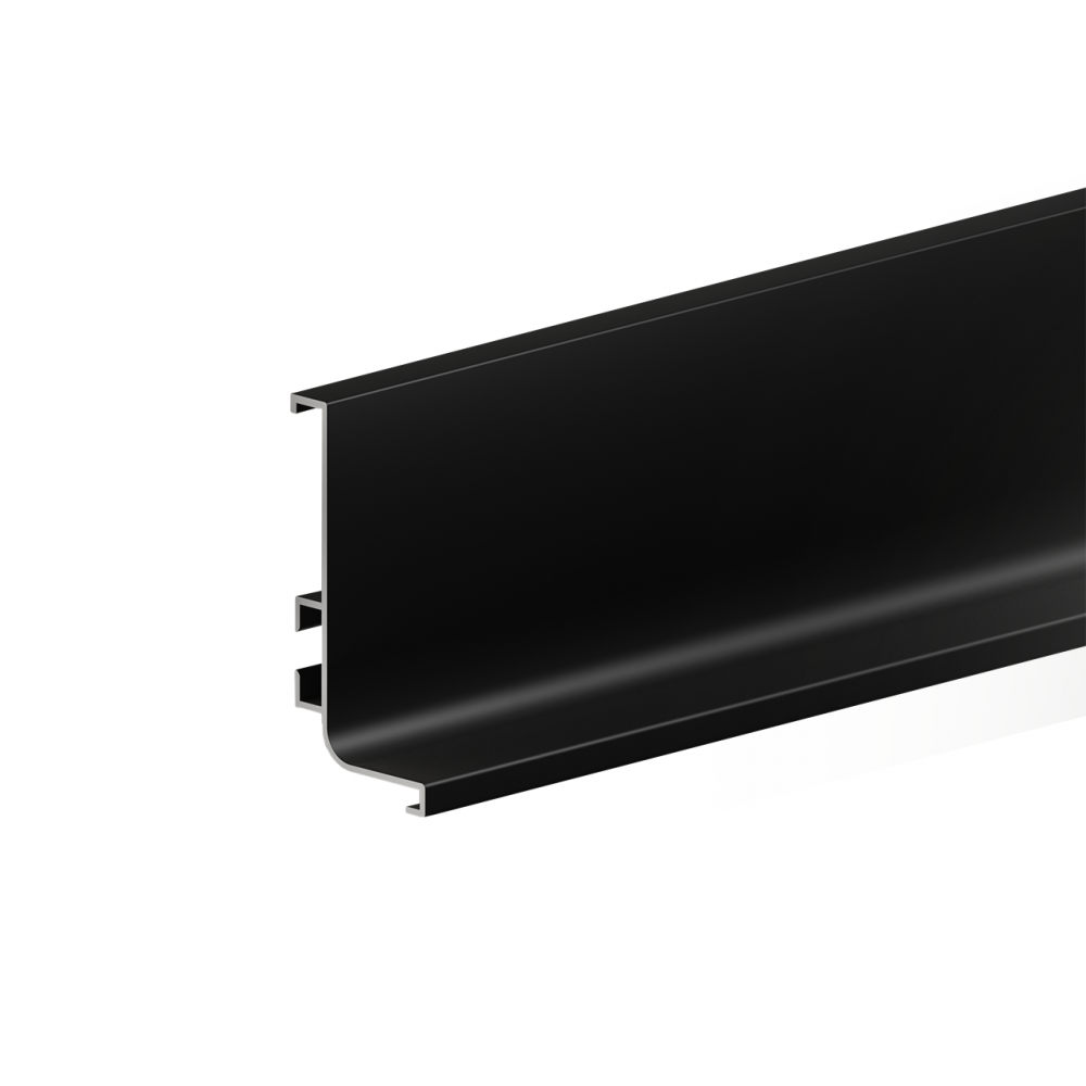   Профиль GOLA L-образный горизонтальный черный матовый, 4,1 м