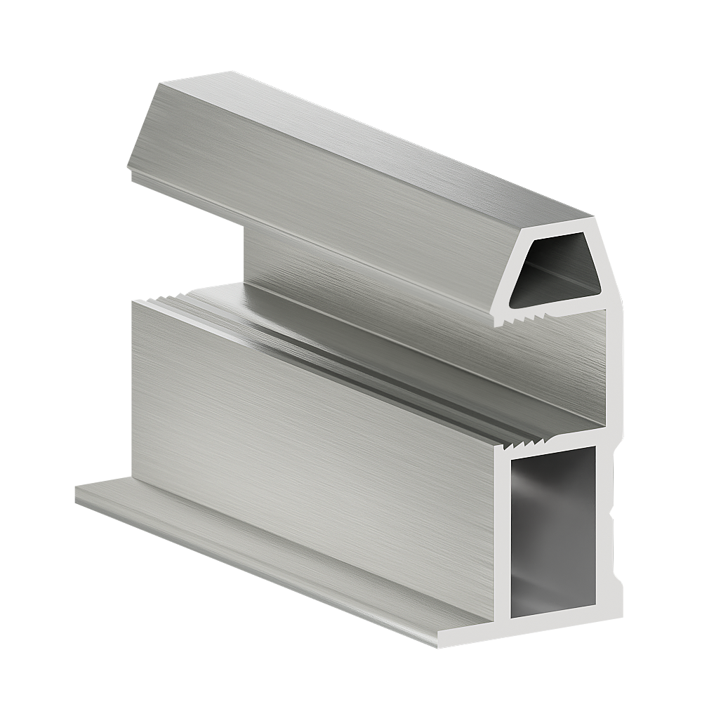 Профиль ручка ЭЛЕГАНТА Серебро брашед 5,4 м (12)