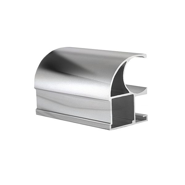  Профиль вертикальный открытый глян. Серебро 5,5 м