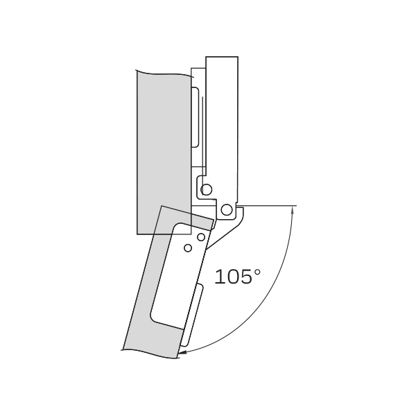    ПЕТЛЯ ДЛЯ ДВЕРЦЫ ШКАФА SOFT CLOSING (НАКЛАДНАЯ)  (200) ПОД ЕВРОВИНТ
