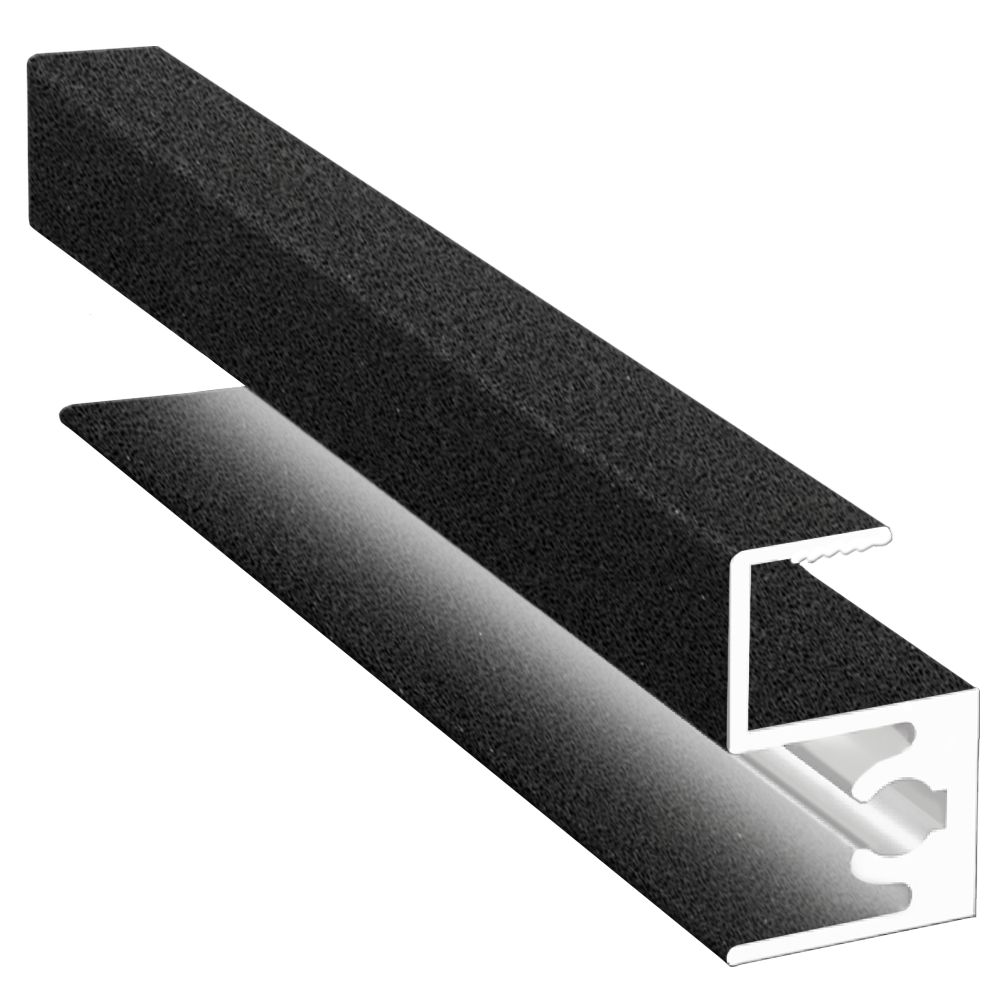 Профиль горизонтальный верхний БЕЗ КАМЕРЫ Черный муар 6 м (узкая система) (20)