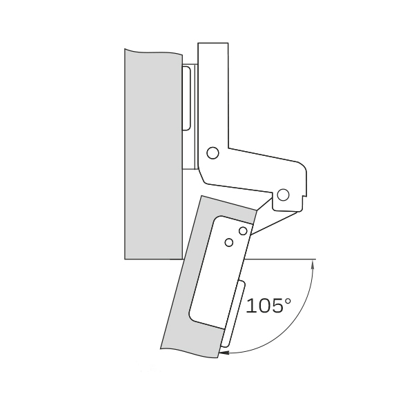    ПЕТЛЯ ДЛЯ ДВЕРЦЫ ШКАФА SOFT CLOSING (ВКЛАДНАЯ)  (200) ПОД ЕВРОВИНТ