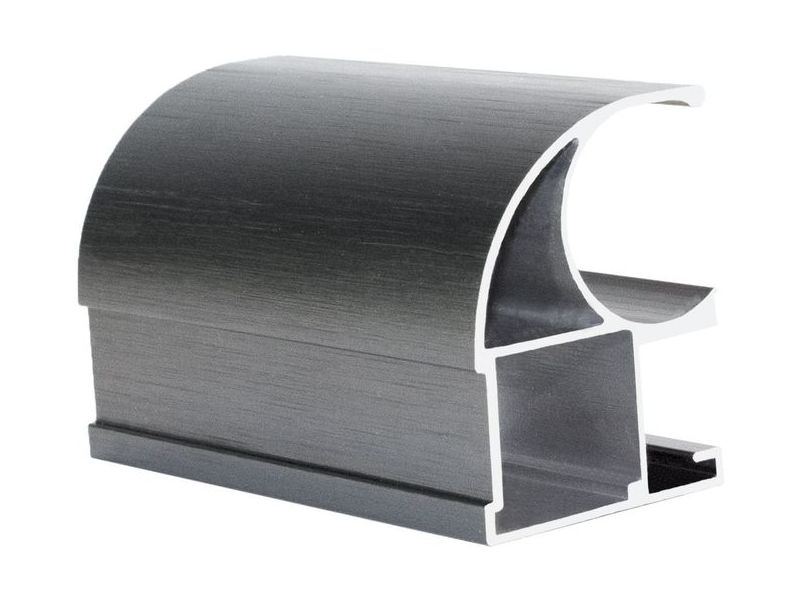 Профиль Вертикальный Открытый Графит брашед 5,4 м