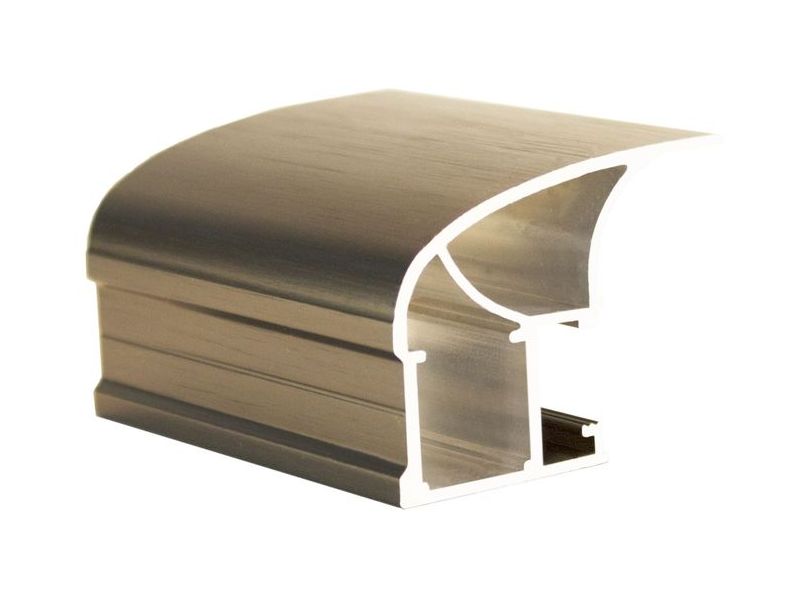 Профиль Вертикальный Открытый Шампань брашед широкий 5,5 м