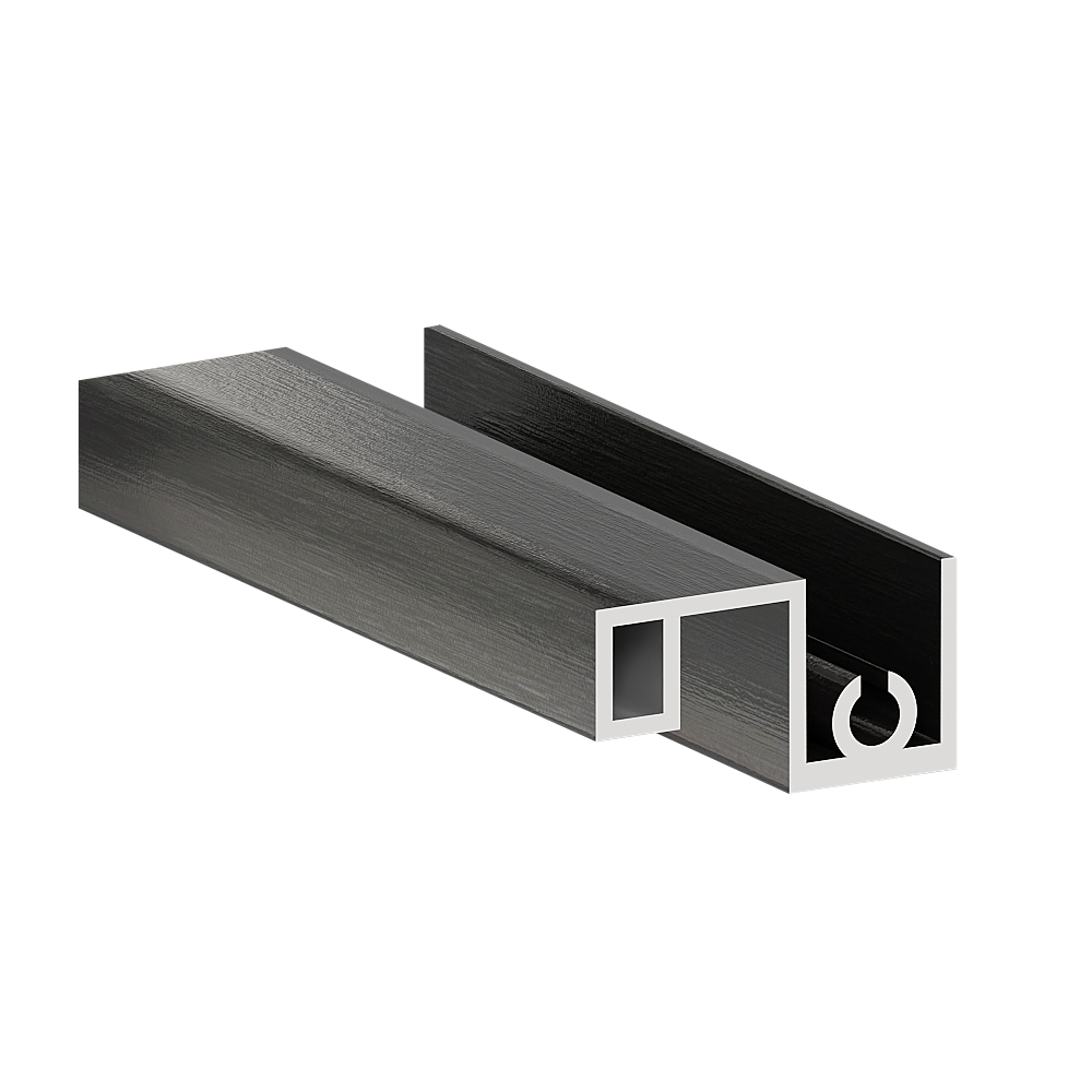  Профиль горизонтальный верхний С КАМЕРОЙ Грфит брашед 6 м (узкая система) (16)