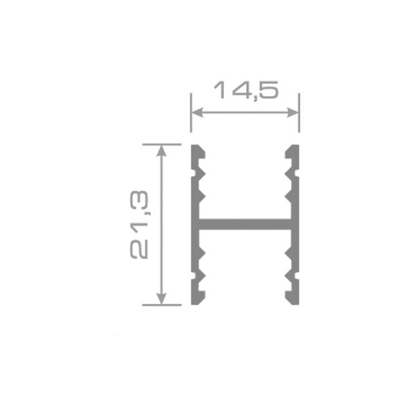  Профиль горизонтальный средний Черный муар 6,0 м