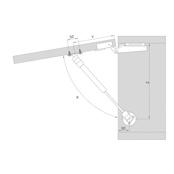 Газ лифт 100N (100)