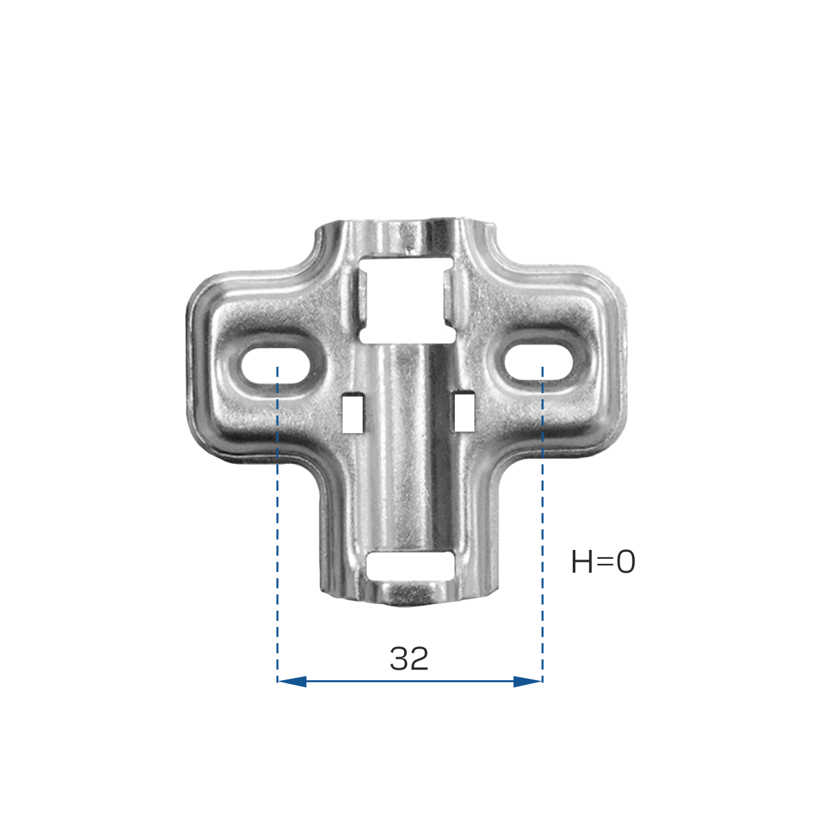  ПЕТЛЯ ДЛЯ ФАЛЬШПАНЕЛИ 180 градусов SOFT CLOSING Н=0  (100)