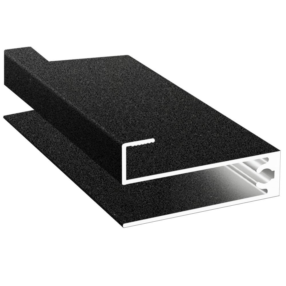 Профиль горизонтальный нижний БЕЗ КАМЕРЫ Черный муар 6 м (узкая система) (10)