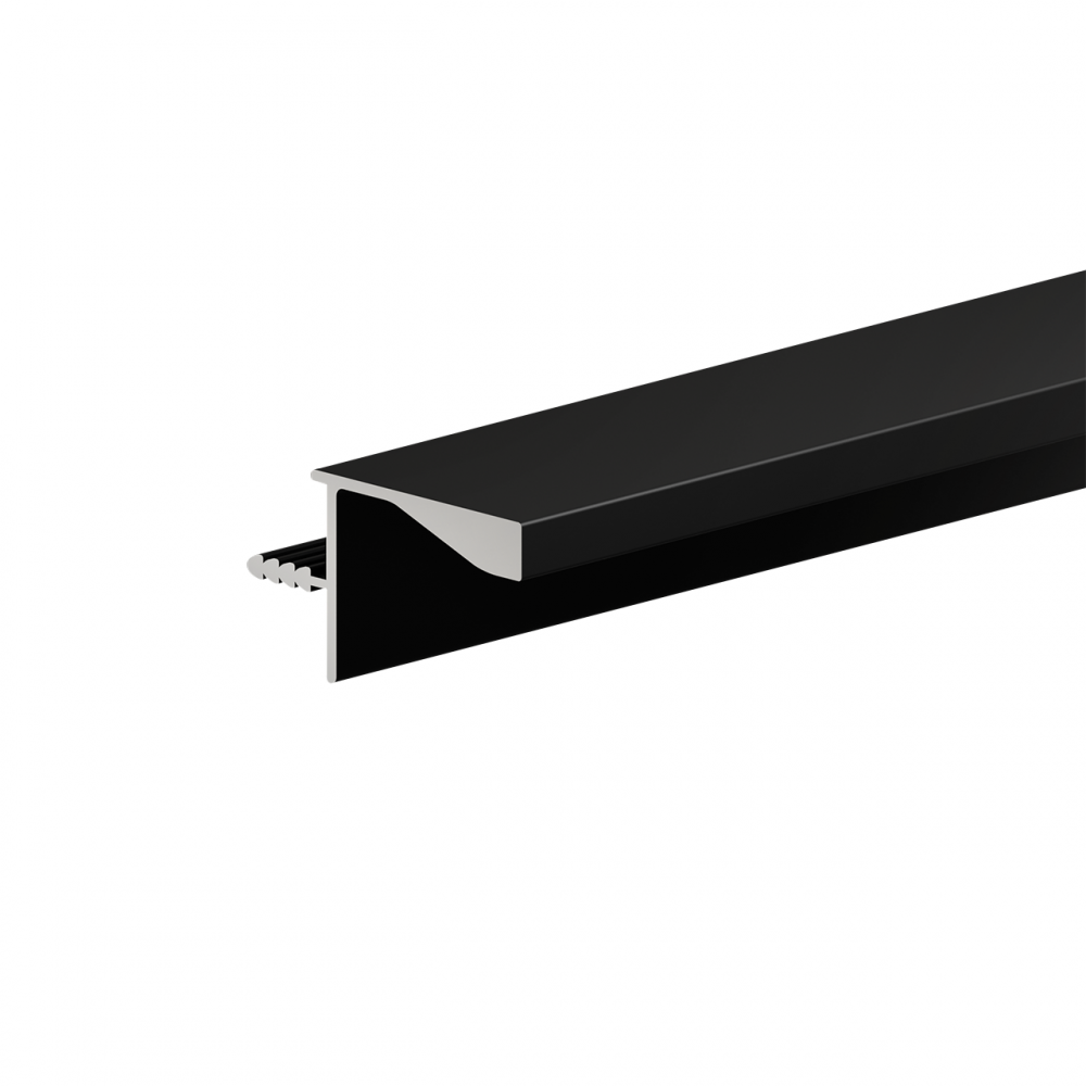 Профиль GOLA врезной для верхней базы черный матовый, 4,1 м