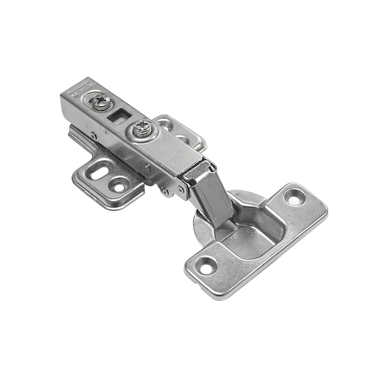 ПЕТЛЯ ДЛЯ ДВЕРЦЫ ШКАФА SOFT CLOSING (НАКЛАДНАЯ) (4 отверстия) 83гр. (200)