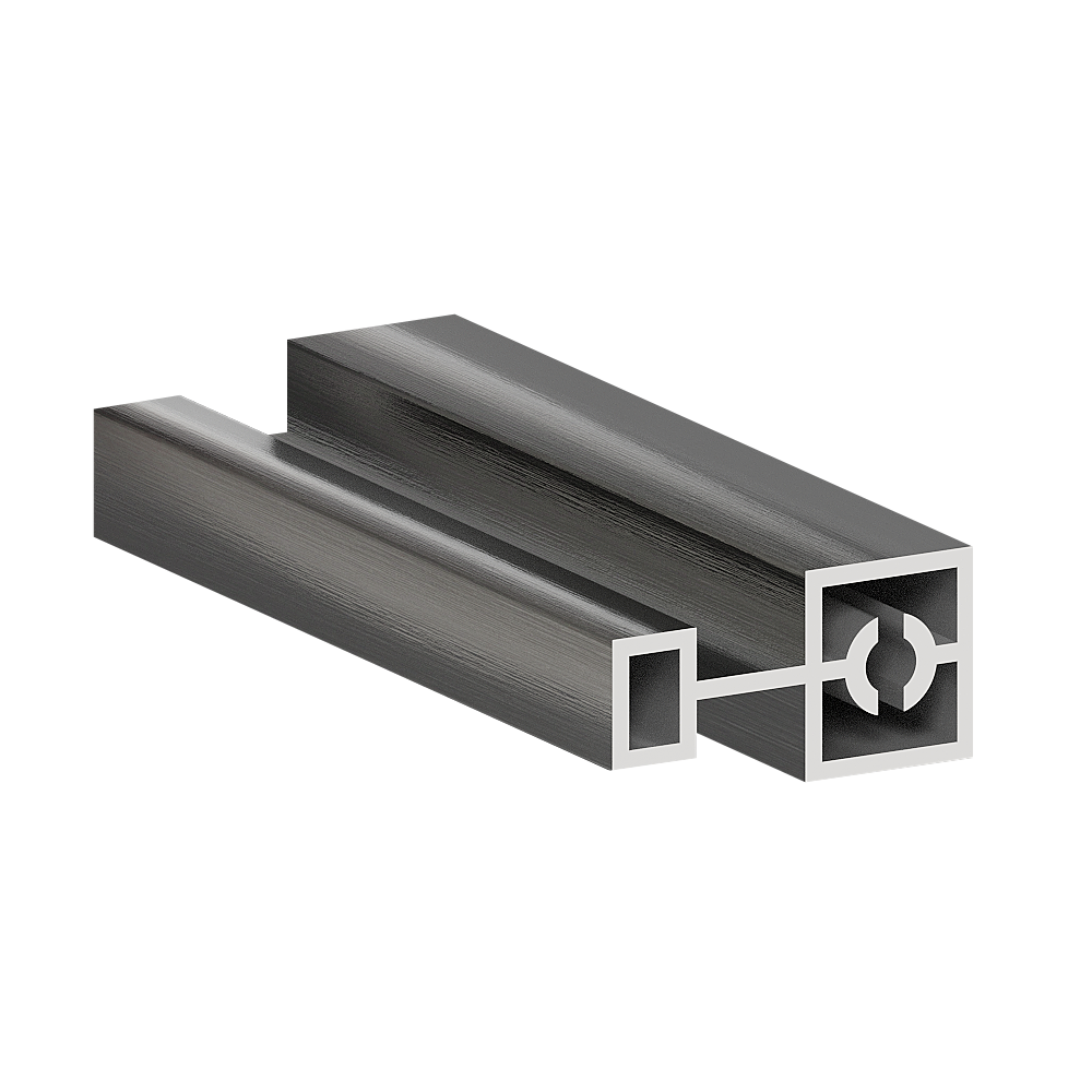  Профиль горизонтальный средний С КАМЕРОЙ Графит брашед 6 м (узкая система) (16)