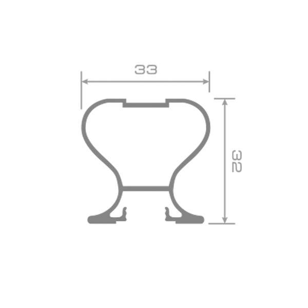   Профиль Вертикальный Закрытый анодир. Серебро 5,4 м (10)