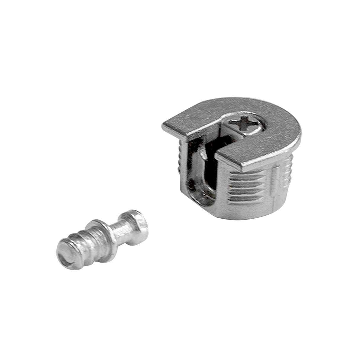 Эксцентриковая стяжка, металл D=20мм + Стойка эксцентрика, саморез L=16мм, металл  (1000)