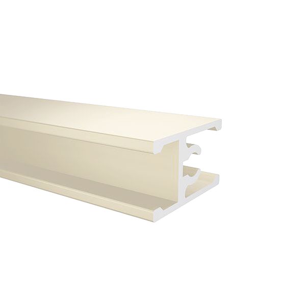 Профиль горизонтальный средний под винт Слоновая кость (Soft-touch) 6,0 м