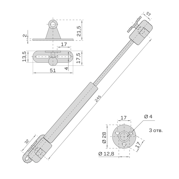 Газ лифт 100N (100)