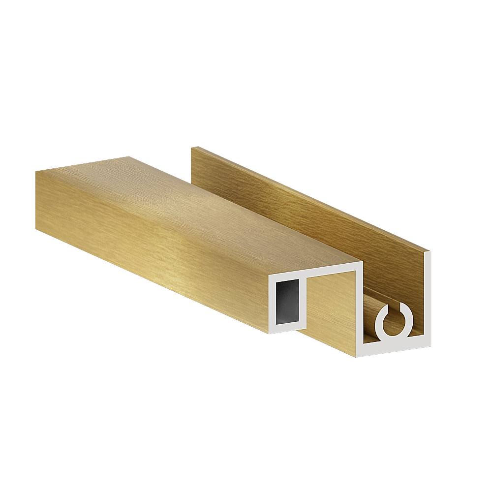  Профиль горизонтальный верхний С КАМЕРОЙ Золото брашед 6 м (узкая система) (16)