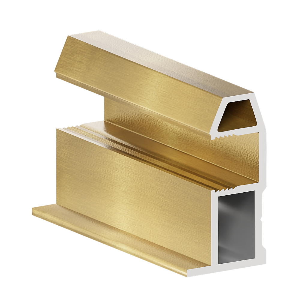 Профиль ручка ЭЛЕГАНТА Золото брашед 5,4 м (12)