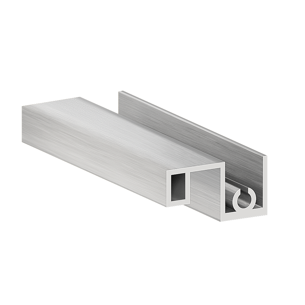  Профиль горизонтальный верхний С КАМЕРОЙ Серебро брашед 6 м (узкая система) (16)