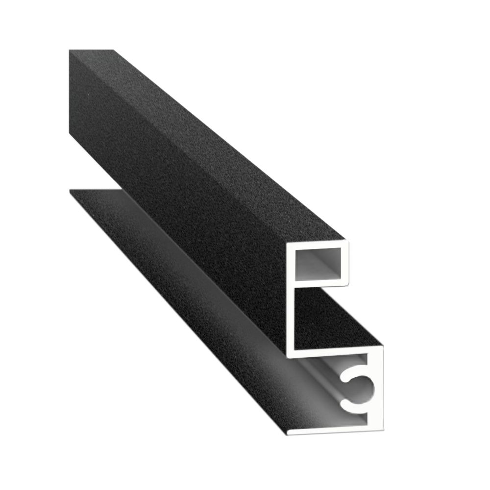  Профиль горизонтальный верхний С КАМЕРОЙ Черный муар 6 м (узкая система) (16)