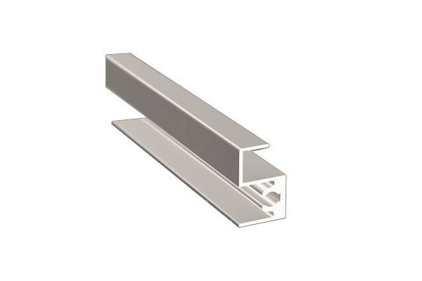 Профиль горизонтальный верхний БЕЗ КАМЕРЫ Серебро матовое 6 м (узкая система) (20)