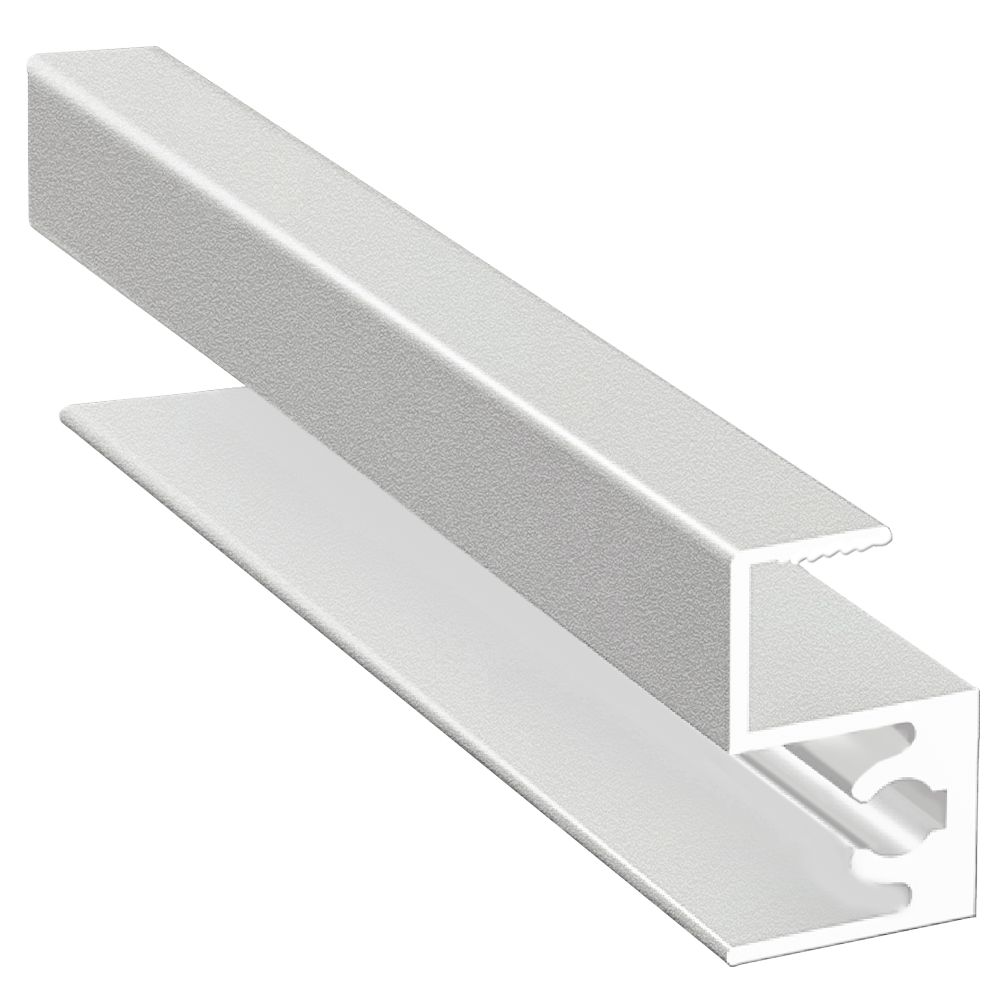 Профиль горизонтальный верхний БЕЗ КАМЕРЫ Белый муар 6 м (узкая система) (20)