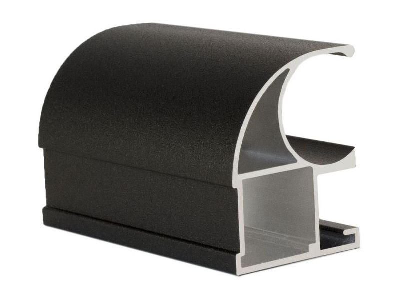   Профиль вертикальный открытый Черный муар 5,4 м