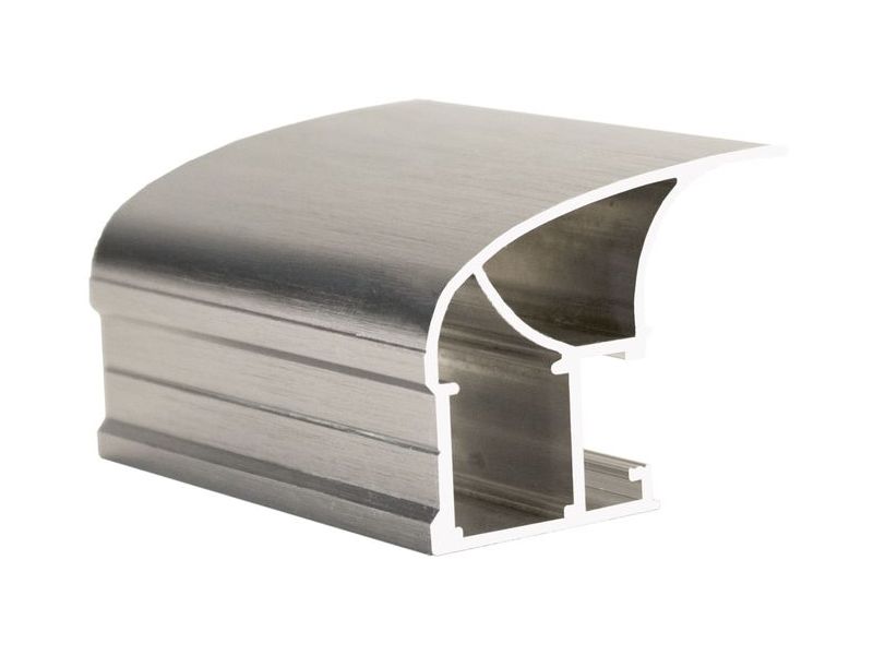 Профиль вертикальный открытый широкий профиль Серебро брашед 5,5м