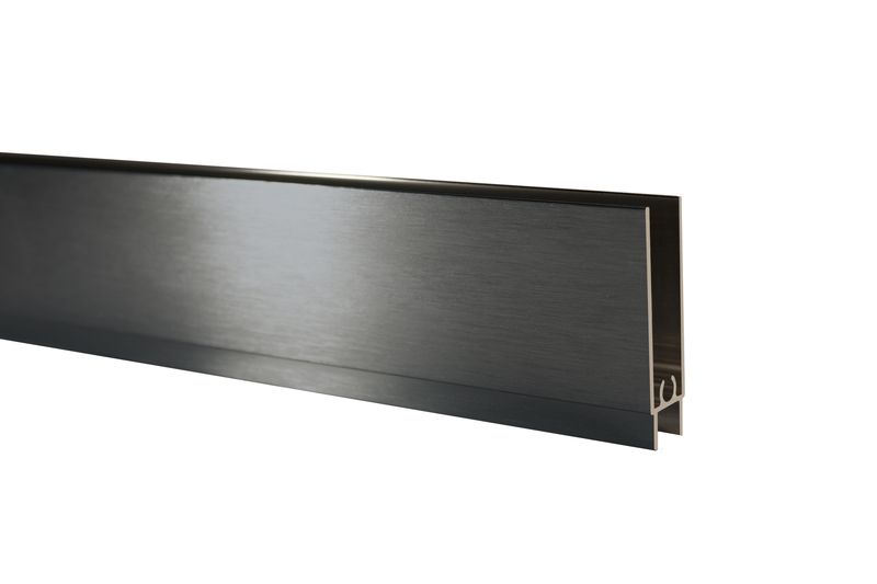 Профиль горизонтальный нижний Графит брашед 6,0 м