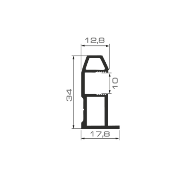 Профиль ручка ЭЛЕГАНТА матовое Серебро 5,4 м (12)