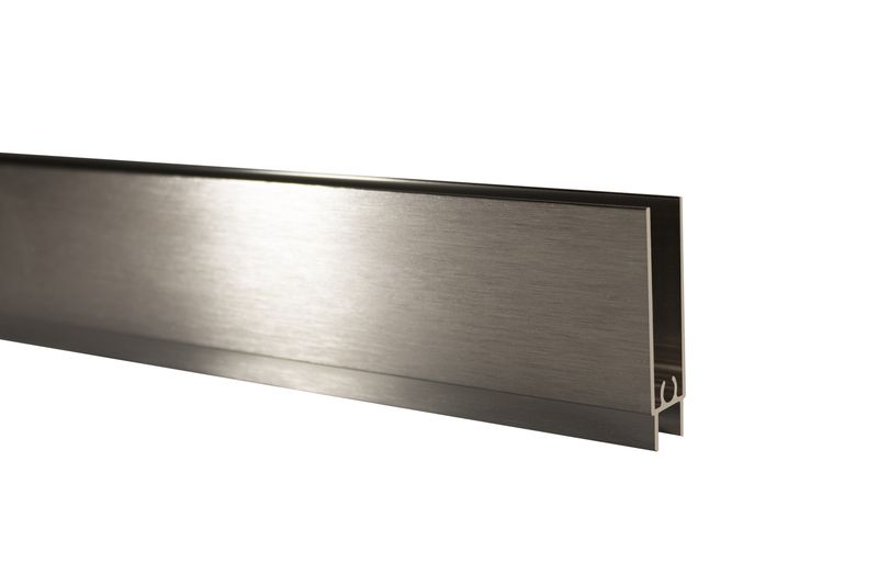 Профиль горизонтальный нижний Серебро брашед 6,0 м