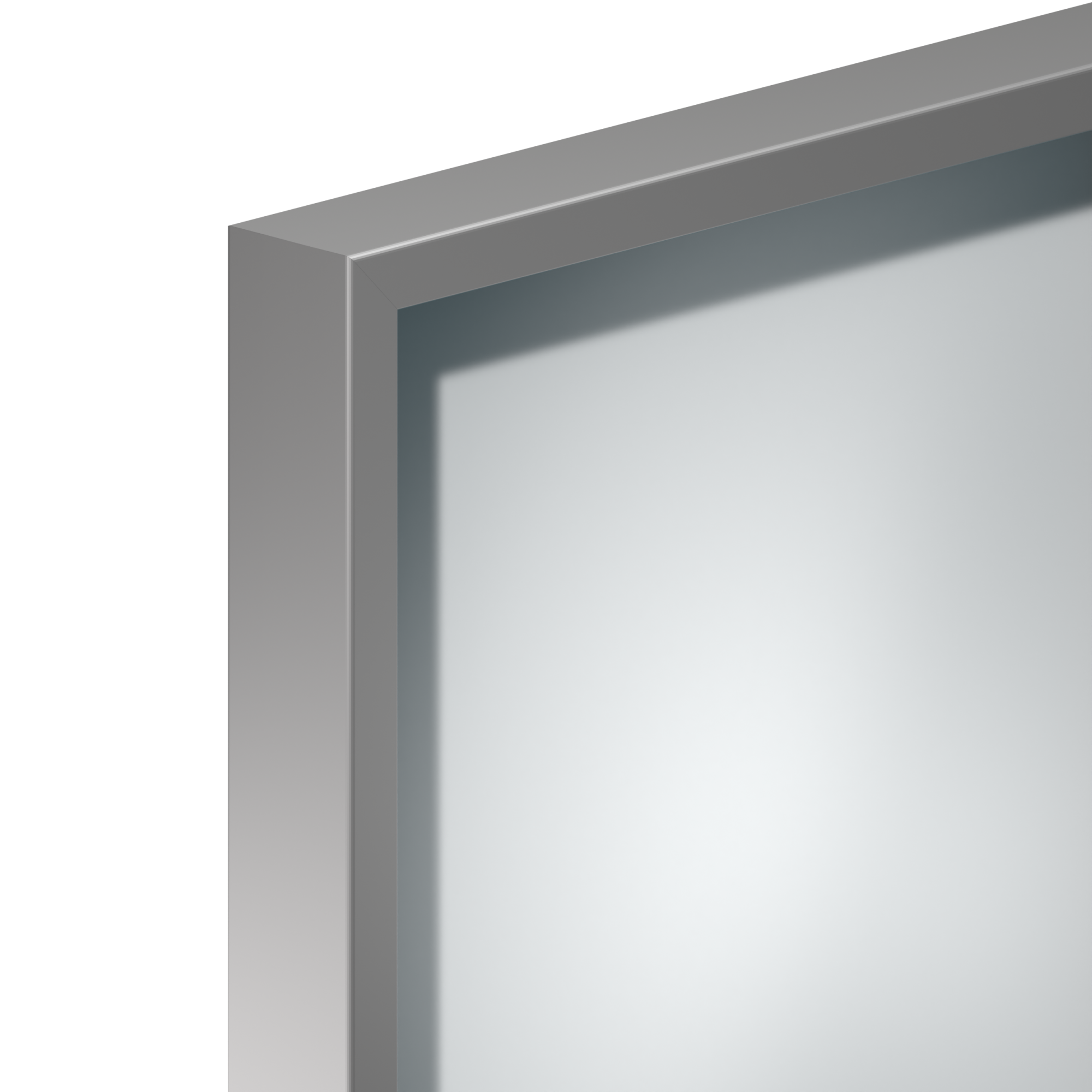 Фасадный профиль узкий 20*19 мм, видимая часть 6 мм, серебро матовое, 6,0 м