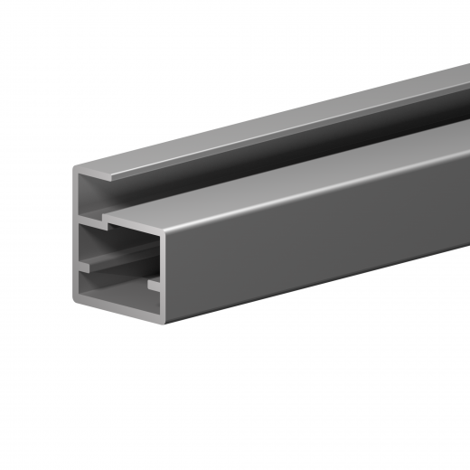 Фасадный профиль узкий 20*19 мм, видимая часть 6 мм, серебро матовое, 6,0 м