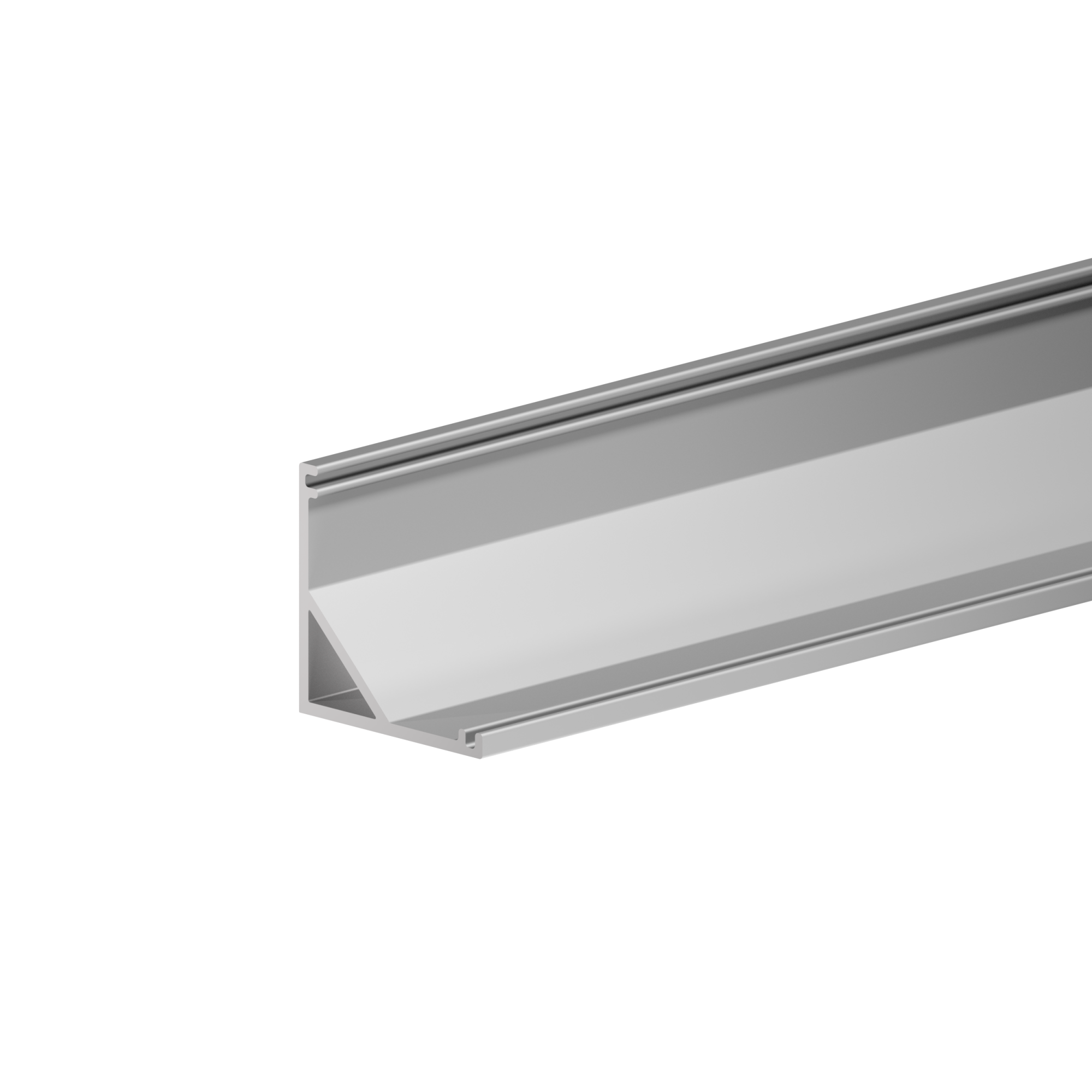  Профиль для LED угловой серебро матовое, 3,0 м С РАССЕИВАТЕЛЕМ
