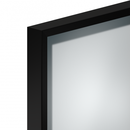 Фасадный профиль узкий 20*19 мм, видимая часть 6 мм, черный матовый, 6,0 м