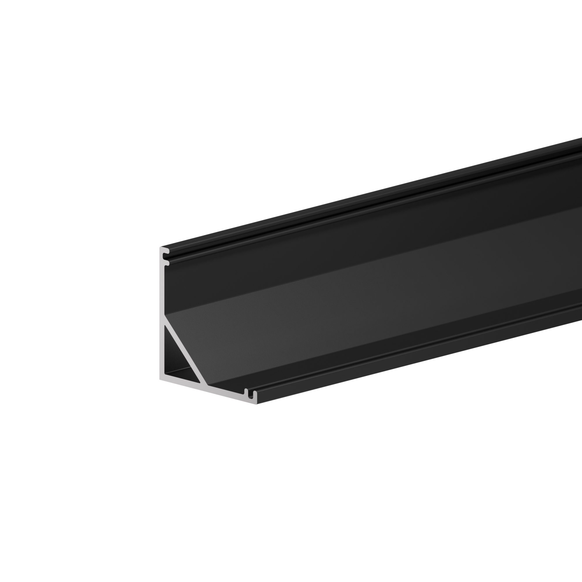  Профиль для LED угловой черный матовый, 3,0 м С РАССЕИВАТЕЛЕМ