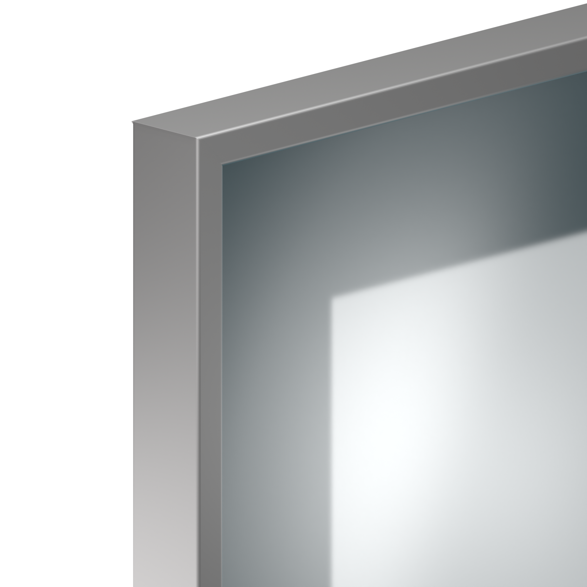 Фасадный профиль широкий 50*20мм, видимая часть 8 мм, серебро матовое, 6,0 м