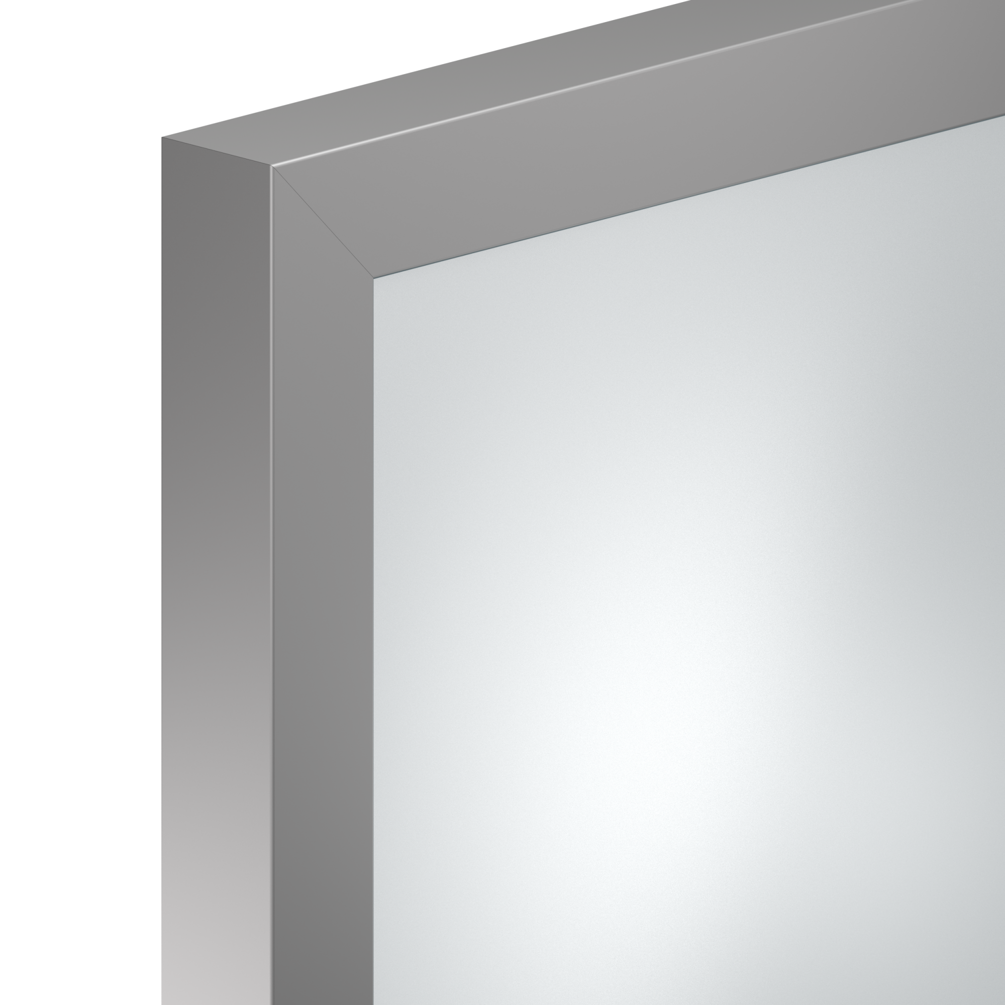 Фасадный профиль узкий 20*19 мм, видимая часть 19 мм, серебро матовое, 6,0 м