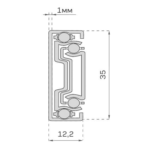 Шариковые направляющие h35мм L550мм (20)